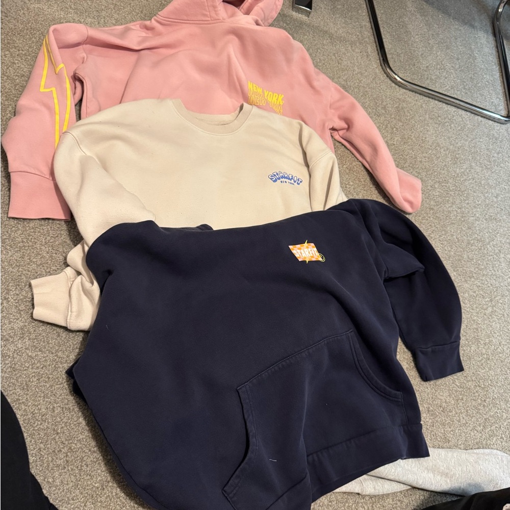 Starfit Sweatshirt Set - Pink (small hoodie) , Cream X’s/s , and Navy (medium)